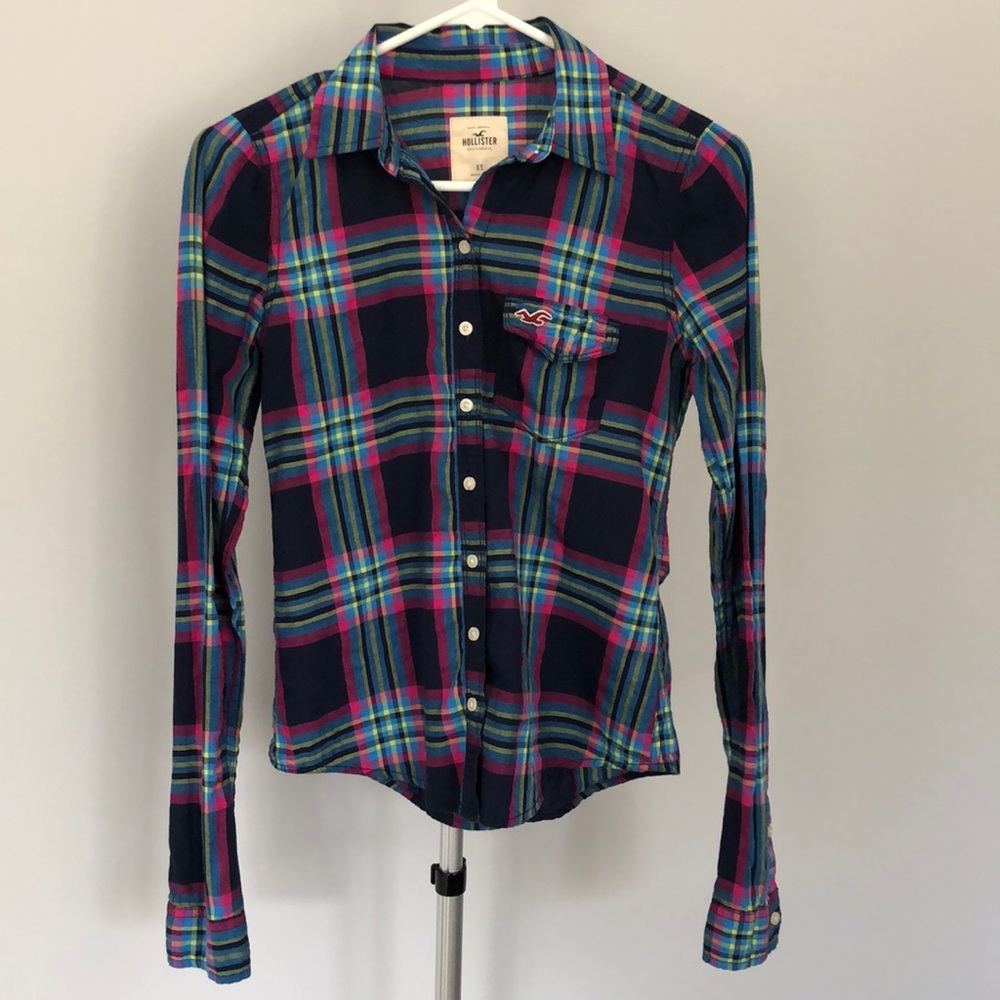 Hollister Plaid Button Down Size Extra Small XS